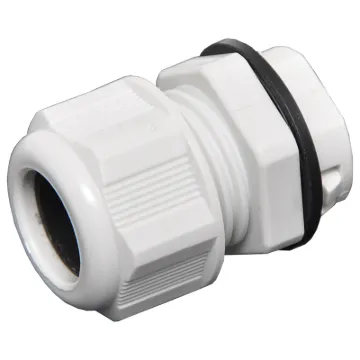 A snapfit grey cable gland made from fire retardant plastic for 9-12.5mm OD cable

PG11 size cable gland with IP68 ingress protection rating. Multi-piece cable glands with rubber clamping ring for sealing cable apertures in weatherproof equipment or speaker enclosures. Constructed from flame retardant plastic materials. Suits cable diameter 9mm t