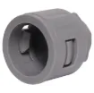 A flame retardant conduit entry cable gland designed for use with Redback fire speakers or any situation where a 20mm conduit is used. M18 thread.  Depth from panel 20.5mm.
