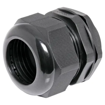 IP68 cable gland with rubber clamping ring for a weatherproof cable seal. UL94 Nylon. All metric thread type.