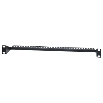 This 19&quot cable support bar is great for organising and supporting all your interconnect cables to the patch panels. Cables can be anchored to the panel by using cable ties to secure the cables to the supports. Black powdercoated finish.