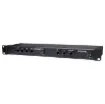 H 4990 allows the mounting of two "half rack" units into a 19" 1RU space on a rack frame. Depth: 90mm.
Note: Pictured with product.