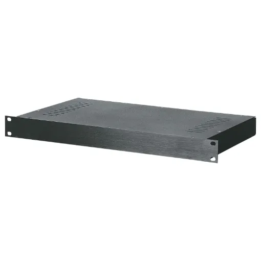 Each finish is available in 1U (44mm), 2U (88mm) or 3U (132mm) high. 
Overall depth 255mm.  
Mounting hole centres conform exactly to international racking specifications both vertically and horizontally.