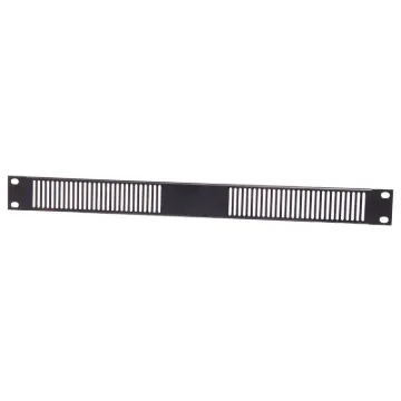 1 Unit vented panel for improving rack ventilation around hot equipment. Powdercoated black.