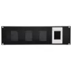 This 3RU plate provides mounting for up to 4 standard electrical wall plates. This allows installers to mount zone control wall plates (such as the Redback A 4490 series) into a rack environment. Supplied with three blanking plates and hardware.
