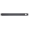 Pre-punched 1RU rack panel with single set of D series compatible mounting holes. This panel is ideal for test connections in 19" rack systems. Tough black powder coated finish.