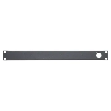 Pre-punched 1RU rack panel with single set of D series compatible mounting holes. This panel is ideal for test connections in 19" rack systems. Tough black powder coated finish.
