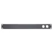 Pre-punched 1RU rack panel with two sets of D series compatible mounting holes. This panel is ideal for test connections in 19" rack systems. Tough black powder coated finish.