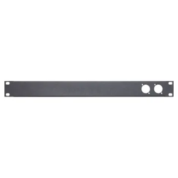 Pre-punched 1RU rack panel with two sets of D series compatible mounting holes. This panel is ideal for test connections in 19" rack systems. Tough black powder coated finish.