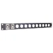 Pre-punched with either 12(1U) or 24(2U). Tough black powdercoated finish. H 5170 & H 5172 suit the following connectors: 

P 0804 XLR 3 Pin Female
P 0824 XLR 5 Pin Female
P 0904 Amphenol XLR 3 Pin Female
P 0924 Amphenol XLR 5 Pin Female

Note: Thi