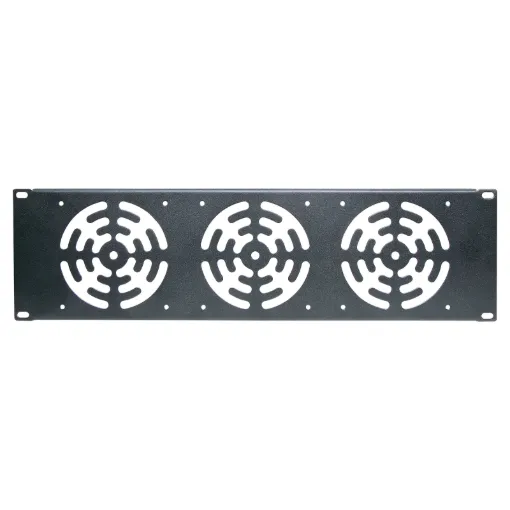 Pre-punched with provision to suit 3 x 120mm fans. Tough powdercoated finish. Fans not supplied.