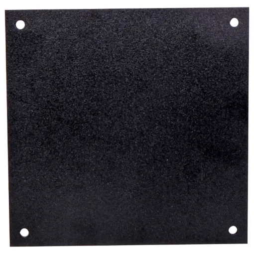 Blanking plate powdercoated in the same colour as the main panel.