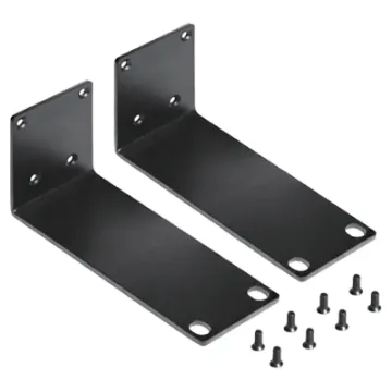 A pair of rack ears suitable for mounting a single Redback A42XX zone PA amplifier into a 1RU rack space.