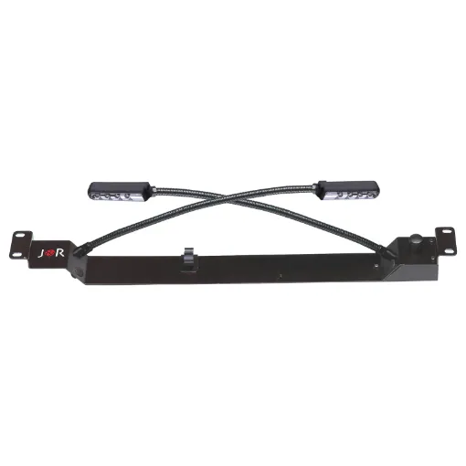 This recessed rack mounting dual gooseneck light is ideal for illuminating equipment within a rack. The flexible goosenecks enables the light to be directed where desired. It includes an inbuilt dimmer to adjust the light intensity.
Goosenecks length app