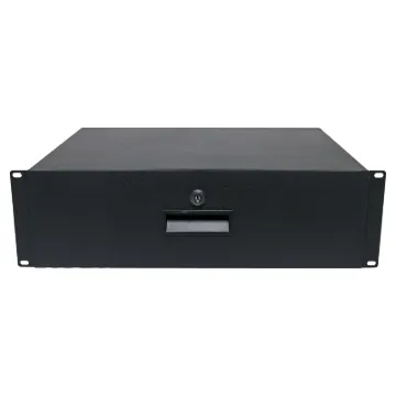 A 3RU 19" rack drawer with 350mm depth, ideal for holding any patch leads, connectors, tools, etc within a rack frame. Tough powdercoated finish. Size: 430W x 350D x 130Hmm