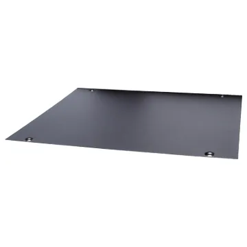 A top of bottom panel to suit 600mm rack frames. Powdercoated black.