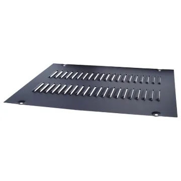 A vented steel panel designed to suit the range of 600mm rack frames. It is louvered to allow heat to flow up and away from the cabinet but reduce the amount of dust and dirt collected on top of the equipment within the rack.