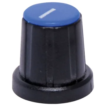 'D' type to suit 1/4" shaft with flattened edge. Removable coloured caps for precise pointer alignment. Unsuitable for R 2150 series wirewound pots.

Please Note: These do not fit the D Shaft Rotary Switch series S 3021 to S 3024