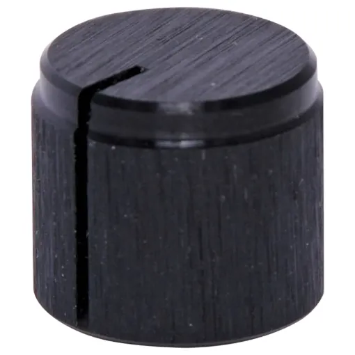 1/4" shaft with grubscrew. Black Anodised