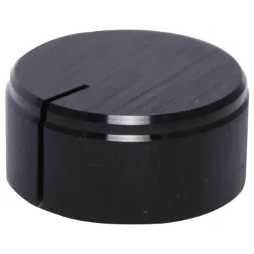 1/4" shaft with grubscrew. Black Anodised