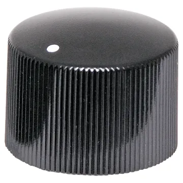 Suits 18 tooth splined shaft. Black cap with white pointer dot.

H 6516: A=23, B=17