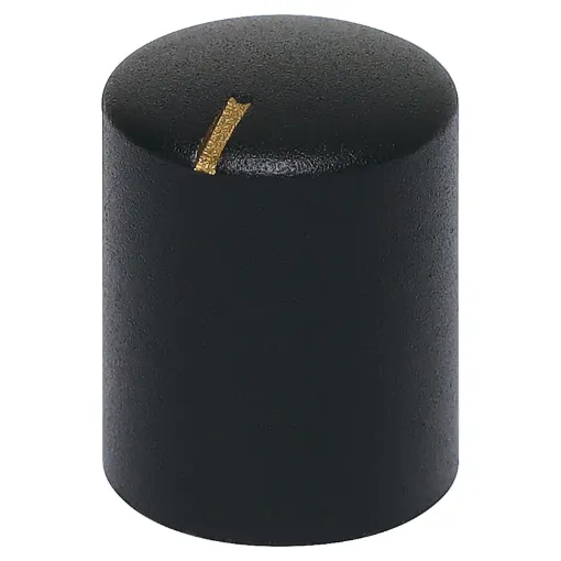 Matt black finish with gold indicator.