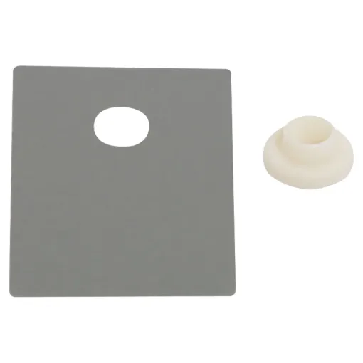Complete insulating kits include washers and bushes for mounting 4 devices (2 bushes per TO-3).