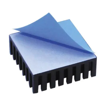 A pack of six 50x50mm sheets of thermal transfer tape. 0.15mm thickness. 1.2W/m-k thermal conductivity.