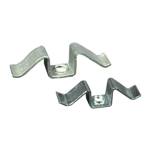 Clamps 2 transistor packages onto a heatsink.  Mounts via a 4mm bolt.  Two models available.