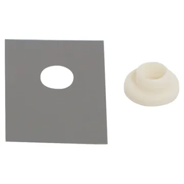 New adhesive silicone washers now available simplifying installation. Complete insulating kits include washers and bushes for mounting 4 devices (1 bush per TO-126). Washers and bushes are available in bulk packs separately. Pack of 4.