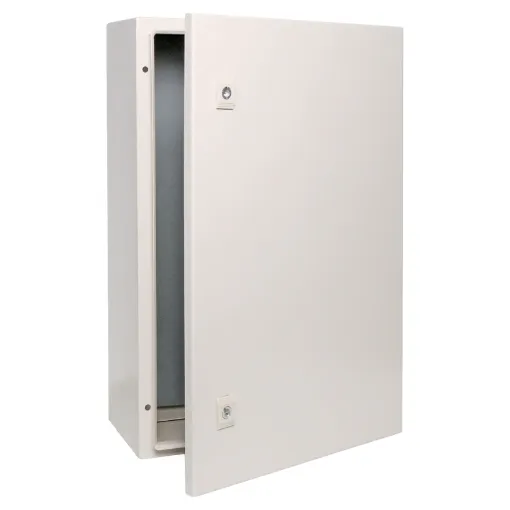 Constructed from 1.2mm steel, these heavy duty wall mount enclosure is suitable for mounting electrical switching circuitry and other industrial designs. Panels are coated in a tough, rippled epoxy polyester powder coat in RAL7035.
