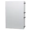 A range of high strength ABS enclosures with UV stabilisation for external use. Suitable for housing terminal boxes, distribution panels, instruments and electrical equipment. Wide temperature range -40 to +120°C for demanding environments.