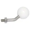 Wall mount bracket with adjustable ball joint to suit wall mount speakers. M6 thread.