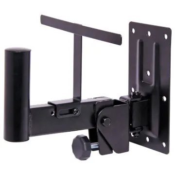 Heavy duty wall mount bracket designed for 35mm diameter 'top hat' mounts as found in professional audio loudspeakers. Suitable for speakers up to 40kg in weight. The bracket can be angled 20 deg. vertically and 180 deg. Horizontally.