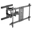 This cantilever wall bracket is designed to mount flat or curved screens up to 60kg where quick screen adjustment is required. VESA compliant mounting dimensions from 300x300 to 800x400. +3° to -15° tilt adjustment is provided, plus swivel up to 60° in either horizontal direction.