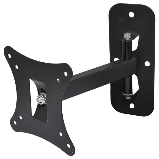 Ideal for LCD monitors in bars, restaurants, hotels, information areas etc. Distance from wall 40-180mm. Tilt up and down 15&deg. Swivel at 90&deg. Suits screens 10"-26" up to 25kg. Suits Vesa mounts 75 x 75 to 100 - 100mm