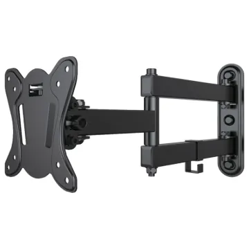 This swivel wall bracket suits flat TV screens between 13"-27". Supports weights up to 25kg. Suits VESA sizes 75x75 and 100x100.