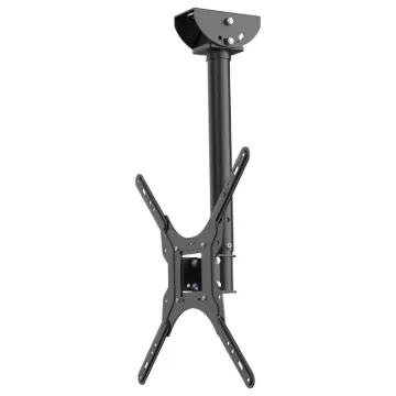 This 26"-55" Flat Screen Ceiling Bracket allows mounting of LCD screens from the ceiling, ideal for use in large areas such as waiting rooms &amp lobbies. Mounting height from ceiling can be varied from 510mm to 810mm. Provides 180&deg of horizontal adjustment, with 15&deg of tilt. Suits VESA 400x400. Supports weight up to 30kg.
