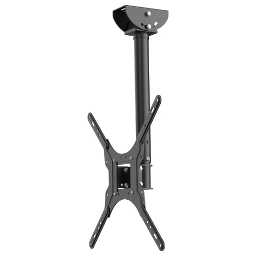 This 26"-55" Flat Screen Ceiling Bracket allows mounting of LCD screens from the ceiling, ideal for use in large areas such as waiting rooms &amp lobbies. Mounting height from ceiling can be varied from 510mm to 810mm. Provides 180&deg of horizontal adjustment, with 15&deg of tilt. Suits VESA 400x400. Supports weight up to 30kg.
