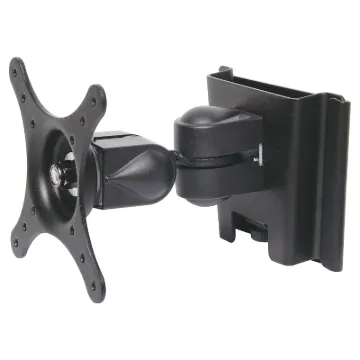 Ideal for mounting smaller LCDs such as computer and security monitors, POS touch screens etc. A clever two piece design makes installation very easy. Suits VESA standard MIS-D 60, 75 & 100. Mounting is ≈150mm from wall.