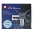This articulated bracket is designed for caravan and vehicle use with a retaining locking pin for keeping your monitor secure when travelling. Offers tilt adjustment and secure positioning up to 366mm from the mounting surface. Suits VESA 75/100 and 200 using the included extension plates.