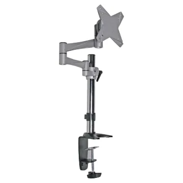 This stylish desk mount bracket simply clamps to your desk and supports screen sizes 13-27" weighing up to 8kg.