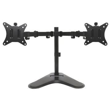 A durable all steel desk mount bracket for computer monitors between 17" and 32" in size, weighing up to 9kg each.