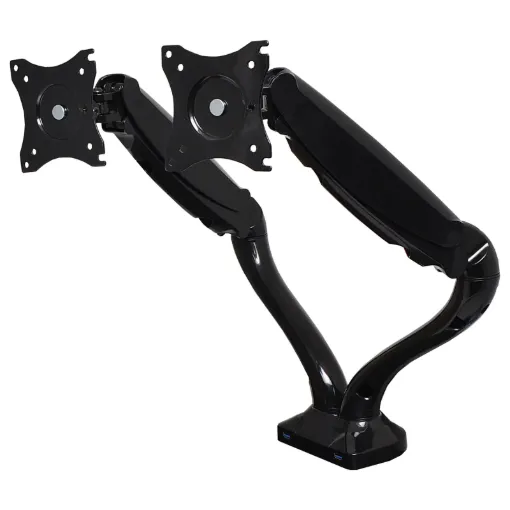 This stylish desk mount bracket simply clamps to your desk and supports screen sizes 13"-27" weighing up to 6kg. Includes 2 USB ports.