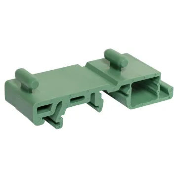 Mounting base section for DIN modules. This section is the mounting &quotfoot&quot for attaching a series of bases to the rail. Suits standard top hat, miniature top hat and asymmetric &quotG&quot types.