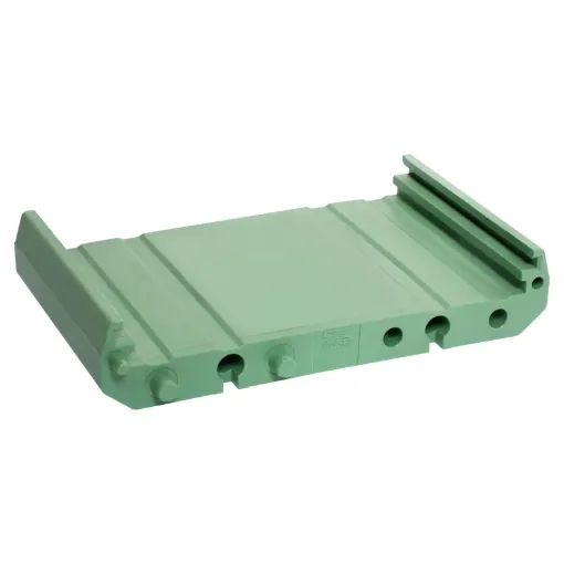 Base sections for DIN modules. Simply add section lengths together to obtain the required length of rail for your PCB.
72mm PCB width, overall width 77.5mm.