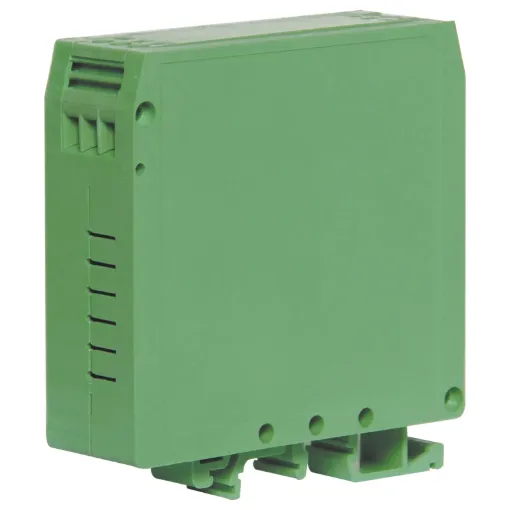 Designed for housing industrial control circuitry. The design includes integral PCB mounted terminals for ease of access and wiring once assembled. Each enclosure includes terminals and DIN rail mounting base, which suits 35mm top hat and asymmetrical &quotG&quot