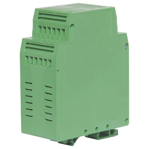 Designed for housing industrial control circuitry. The design includes integral PCB mounted terminals for ease of access and wiring once assembled. Each enclosure includes terminals and DIN rail mounting base, which suits 35mm top hat and asymmetrical &quotG&quot