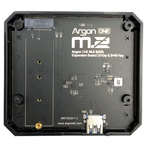 SATA expansion can be screwed onto the bottom of the case to provide support for M.2 SATA SSD drives.