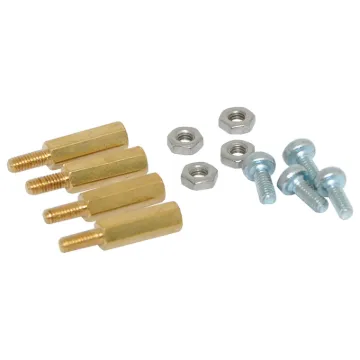 Includes set of four M2.5 bolts, 12mm brass spacers and nuts for mounting Raspberry Pi boards