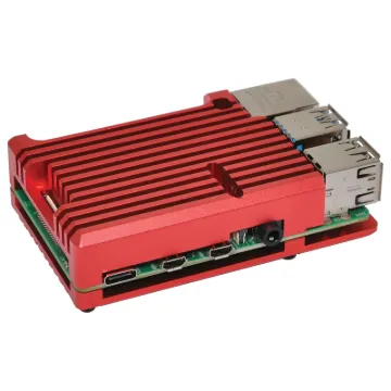 This is an armor aluminum alloy case designed for the Raspberry Pi 4 computer model B. It is a great passive cooling case to help raspberry pi 4 board cooling down.